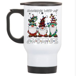 Hanging With My Gnomies Funny Christmas Holiday Season Stainless Steel Travel Mug