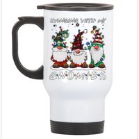 Hanging With My Gnomies Funny Christmas Holiday Season Stainless Steel Travel Mug