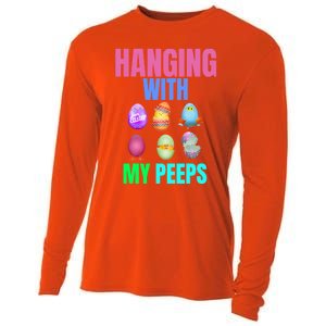 Hanging With My Peeps Easter Egg Hunt Easter Bunny Unisex Gift Cooling Performance Long Sleeve Crew