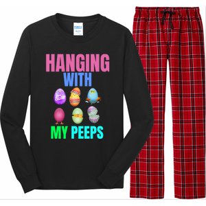 Hanging With My Peeps Easter Egg Hunt Easter Bunny Unisex Gift Long Sleeve Pajama Set