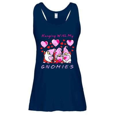 Hanging With My Gnomies Funny Gnome Friend Valentines Day Ladies Essential Flowy Tank