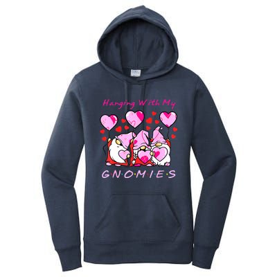 Hanging With My Gnomies Funny Gnome Friend Valentines Day Women's Pullover Hoodie