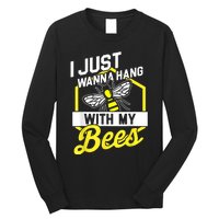 Hang With My Bees Beekeeper & Beekeeping Gift Long Sleeve Shirt