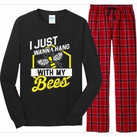 Hang With My Bees Beekeeper & Beekeeping Gift Long Sleeve Pajama Set