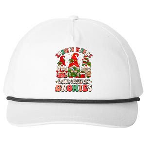 Hanging With My Labor & Delivery Gnomies Christmas L&D Nurse Snapback Five-Panel Rope Hat