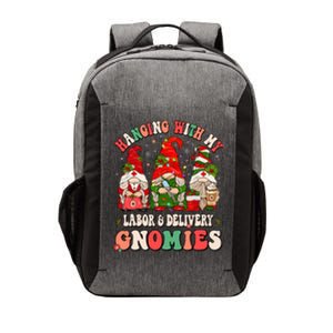 Hanging With My Labor & Delivery Gnomies Christmas L&D Nurse Vector Backpack