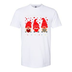 Hanging with my Gnomies Red Plaid Valentines Day Boy Girl Softstyle CVC T-Shirt