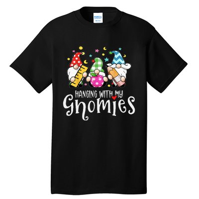 Hanging With My Gnomies Merry Christmas Teacher Gnomes Pjs Tall T-Shirt