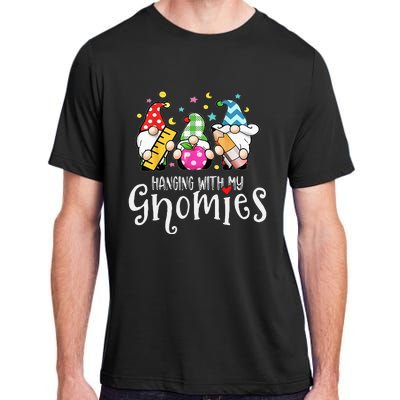 Hanging With My Gnomies Merry Christmas Teacher Gnomes Pjs Adult ChromaSoft Performance T-Shirt