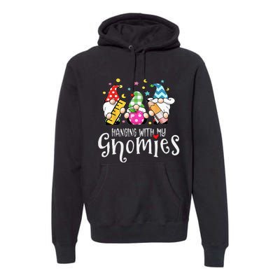 Hanging With My Gnomies Merry Christmas Teacher Gnomes Pjs Premium Hoodie