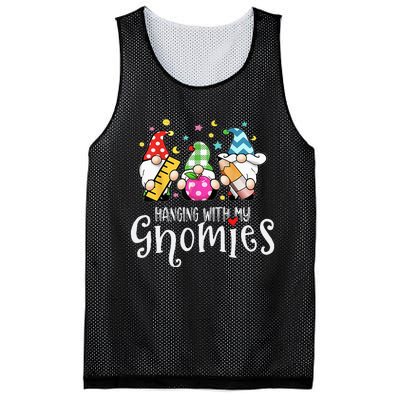 Hanging With My Gnomies Merry Christmas Teacher Gnomes Pjs Mesh Reversible Basketball Jersey Tank