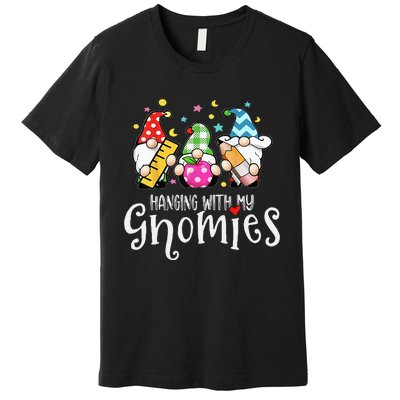 Hanging With My Gnomies Merry Christmas Teacher Gnomes Pjs Premium T-Shirt