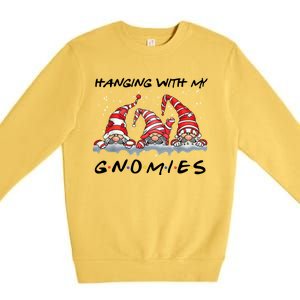 Hanging With My Gnomies Friends Christmas Premium Crewneck Sweatshirt