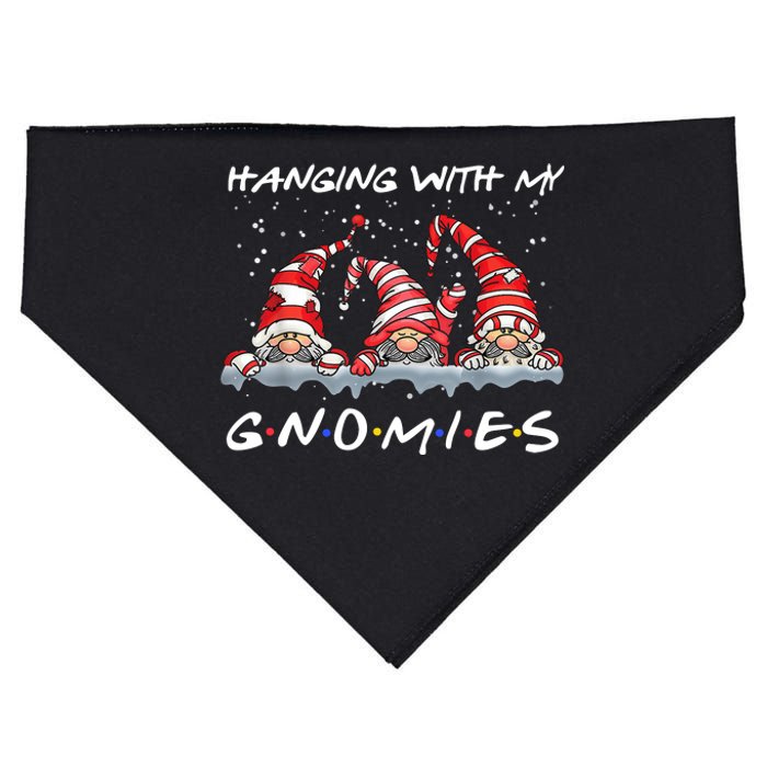 Hanging With My Gnomies Friends Christmas USA-Made Doggie Bandana