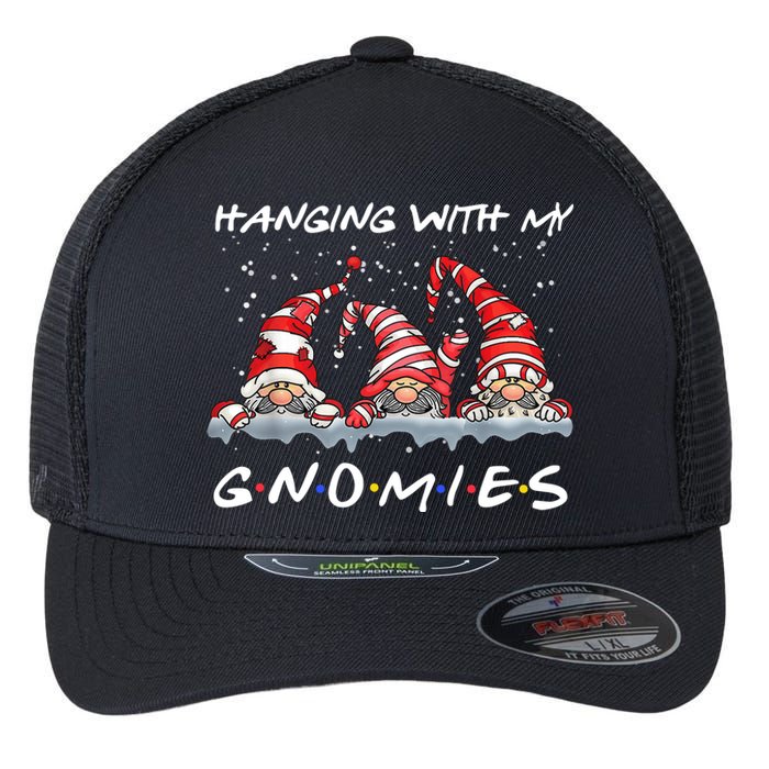 Hanging With My Gnomies Friends Christmas Flexfit Unipanel Trucker Cap