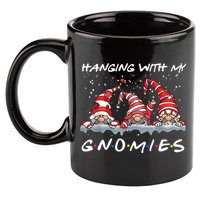 Hanging With My Gnomies Friends Christmas 11oz C Handle Ceramic Mug