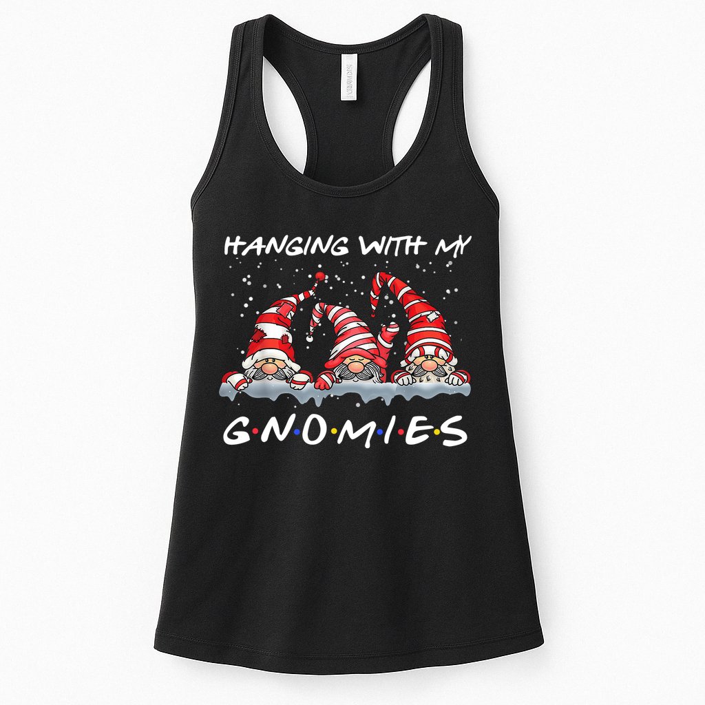 Hanging With My Gnomies Friends Christmas Womens Tank Top
