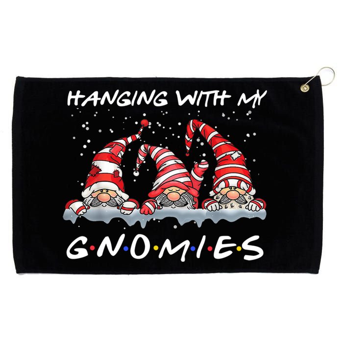 Hanging With My Gnomies Friends Christmas Grommeted Golf Towel