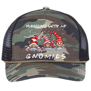 Hanging With My Gnomies Friends Christmas Retro Rope Trucker Hat Cap