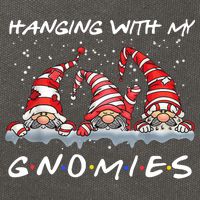 Hanging With My Gnomies Friends Christmas Cotton Canvas Backpack