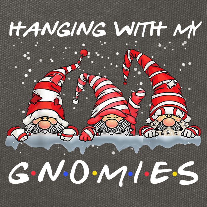 Hanging With My Gnomies Friends Christmas Cotton Canvas Backpack
