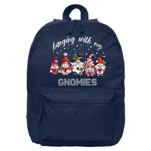 Hanging With My Gnomies Funny Garden Gift For Christmas 16 in Basic Backpack