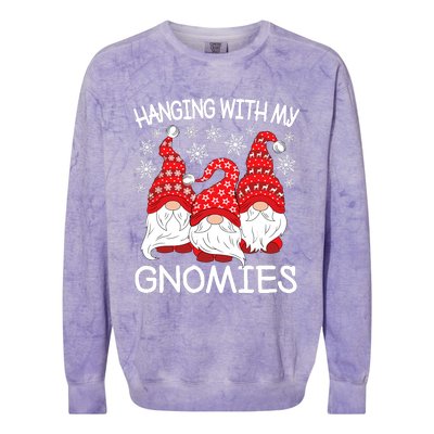 Hanging With My Gnomies Christmas Gnome Xmas Colorblast Crewneck Sweatshirt