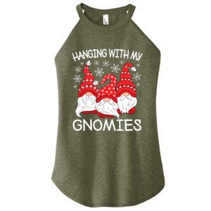 Hanging With My Gnomies Christmas Gnome Xmas Women's Perfect Tri Rocker Tank