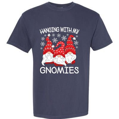 Hanging With My Gnomies Christmas Gnome Xmas Garment-Dyed Heavyweight T-Shirt