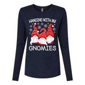 Hanging With My Gnomies Christmas Gnome Xmas Womens Cotton Relaxed Long Sleeve T-Shirt