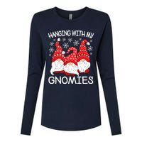 Hanging With My Gnomies Christmas Gnome Xmas Womens Cotton Relaxed Long Sleeve T-Shirt