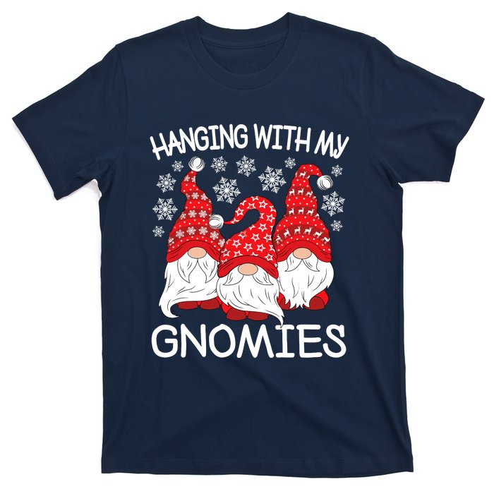 Hanging With My Gnomies Christmas Gnome Xmas T-Shirt