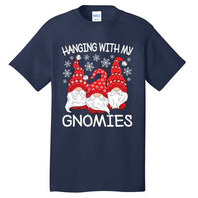 Hanging With My Gnomies Christmas Gnome Xmas Tall T-Shirt