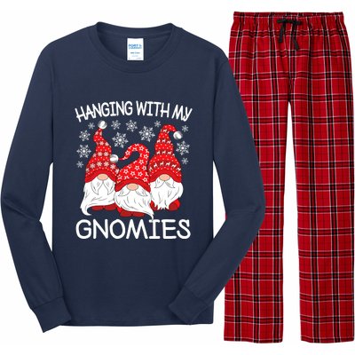 Hanging With My Gnomies Christmas Gnome Xmas Long Sleeve Pajama Set