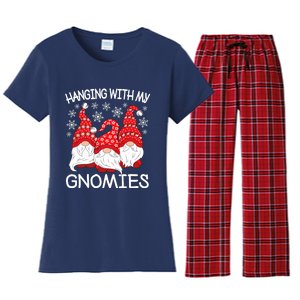 Hanging With My Gnomies Christmas Gnome Xmas Women's Flannel Pajama Set