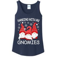 Hanging With My Gnomies Christmas Gnome Xmas Ladies Essential Tank