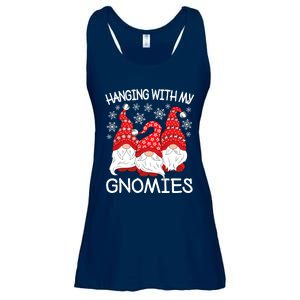 Hanging With My Gnomies Christmas Gnome Xmas Ladies Essential Flowy Tank