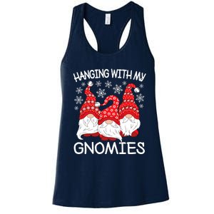 Hanging With My Gnomies Christmas Gnome Xmas Women's Racerback Tank