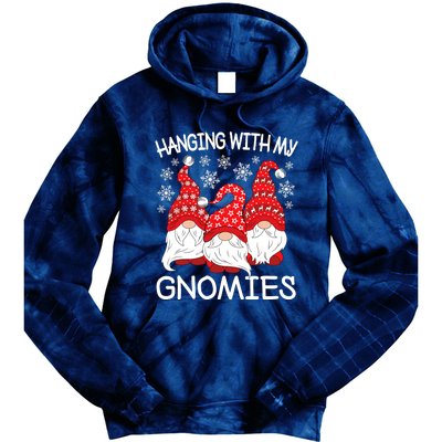 Hanging With My Gnomies Christmas Gnome Xmas Tie Dye Hoodie