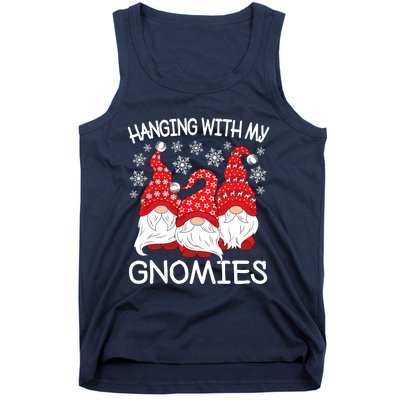 Hanging With My Gnomies Christmas Gnome Xmas Tank Top