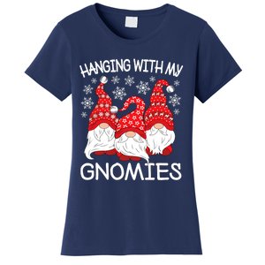 Hanging With My Gnomies Christmas Gnome Xmas Women's T-Shirt