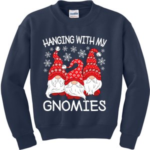 Hanging With My Gnomies Christmas Gnome Xmas Kids Sweatshirt