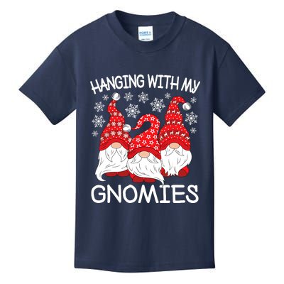 Hanging With My Gnomies Christmas Gnome Xmas Kids T-Shirt