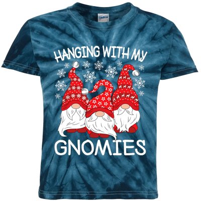 Hanging With My Gnomies Christmas Gnome Xmas Kids Tie-Dye T-Shirt