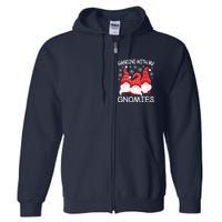 Hanging With My Gnomies Christmas Gnome Xmas Full Zip Hoodie