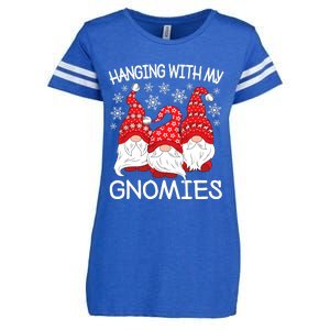 Hanging With My Gnomies Christmas Gnome Xmas Enza Ladies Jersey Football T-Shirt