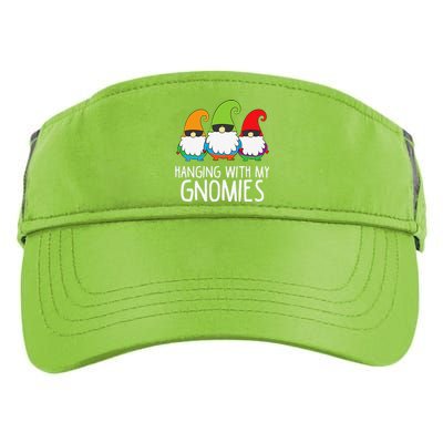 Hanging With My Gnomies Funny Garden Gnome Adult Drive Performance Visor