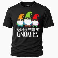 Hanging With My Gnomies Funny Garden Gnome Cooling Performance Crew T-Shirt