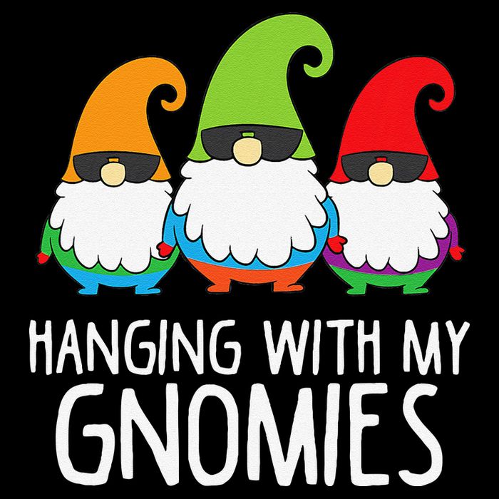 Hanging With My Gnomies Funny Garden Gnome Cooling Performance Crew T-Shirt