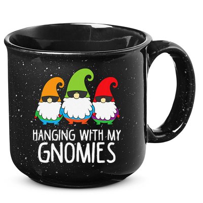 Hanging With My Gnomies Funny Garden Gnome 15oz Campfire Ceramic Mug
